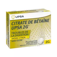 Citrate De Betaïne Upsa 2 G Comprimés Effervescents Sans Sucre Citron 2t/10 à Saint-Avold